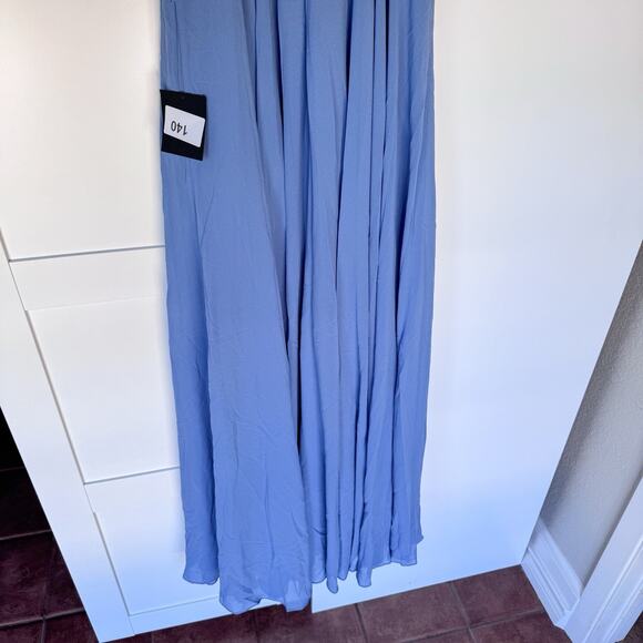 Lulus All About Love Slate Blue Maxi Dress SMALL Lined Formal Chiffon NEW - Picture 7 of 12